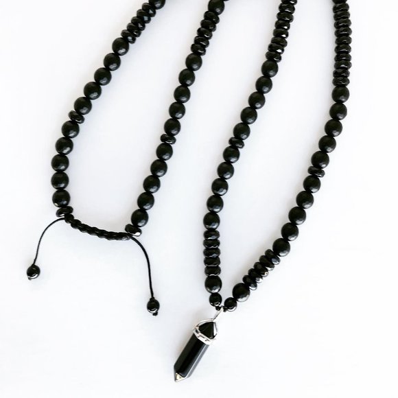 Men’s 24” Blue Goldstone Necklace - Picture 1 of 3